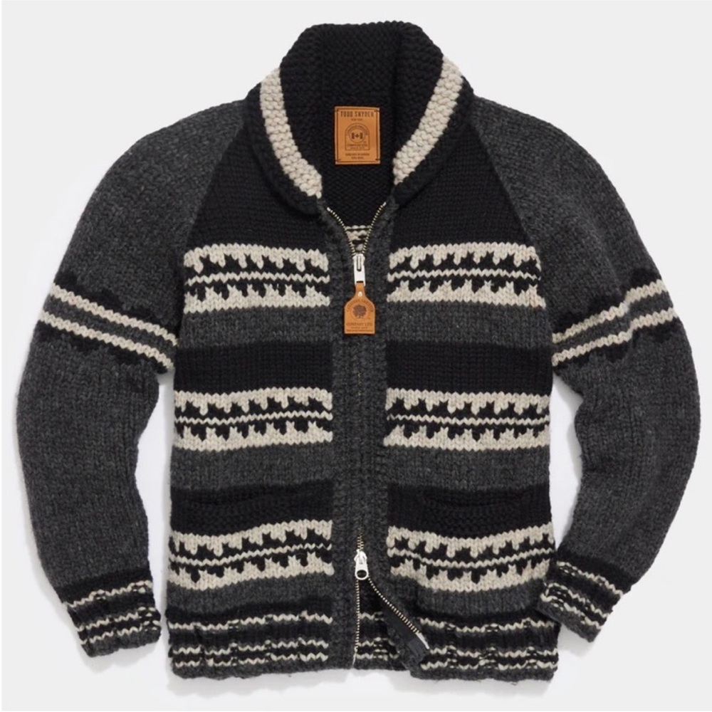 Todd Snyder Wool Canadian Cardigan Sweater, size Large (never worn, tags on)